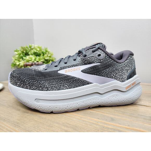 Brooks Ghost Max 2 Womens 8.5 Wide Shoes Running Sneaker Gray 1204201D005 - Picture 4 of 9